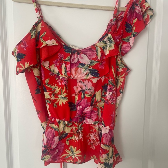 Floral Ruffle Women's Blouse - Picture 3 of 3